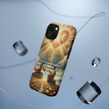 DistinctInk Tough Case for Apple iPhone, Compatible with MagSafe Charging - "1 John 4:11 - Loving One Another Through God's Love"