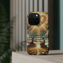 DistinctInk Tough Case for Apple iPhone, Compatible with MagSafe Charging - "1 John 4:11 - Loving One Another Through God's Love"