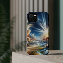 DistinctInk Tough Case for Apple iPhone, Compatible with MagSafe Charging - "Luke 1:37 Proclaims the Power of God's Infinite Possibilities"