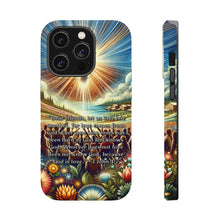 DistinctInk Tough Case for Apple iPhone, Compatible with MagSafe Charging - "1 John 4:7 – Love: A Divine Connection"