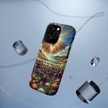 DistinctInk Tough Case for Apple iPhone, Compatible with MagSafe Charging - "1 John 4:7 – Love: A Divine Connection"