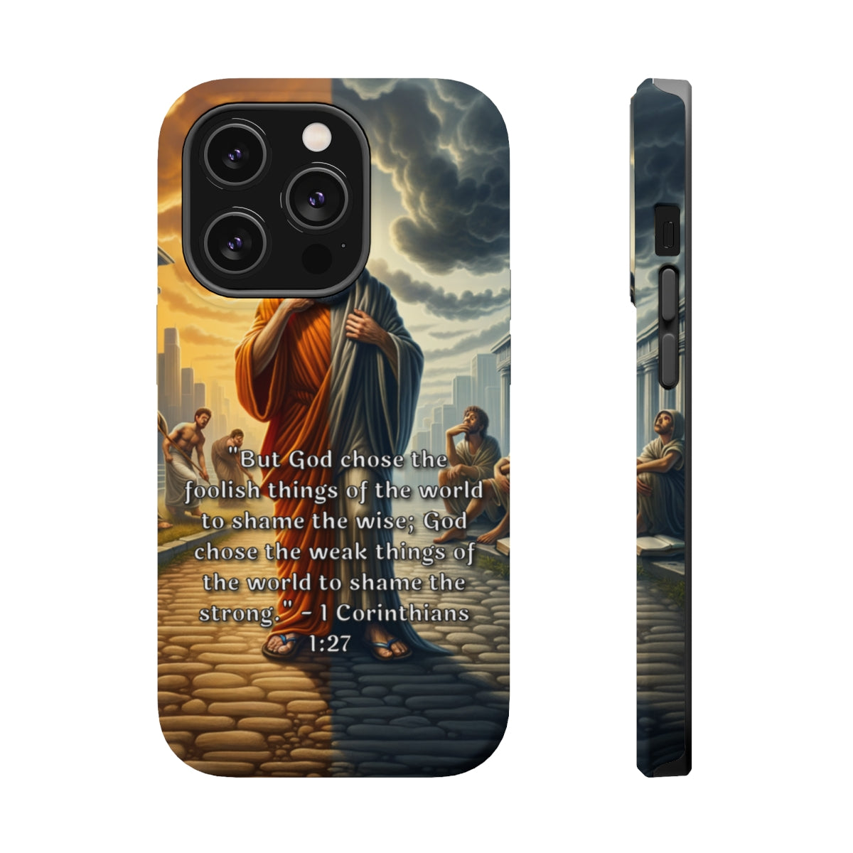 DistinctInk Tough Case for Apple iPhone, Compatible with MagSafe Charging - 