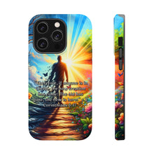 DistinctInk Tough Case for Apple iPhone, Compatible with MagSafe Charging - 2 Corinthians 5:17 - The Old Gone, the New Here