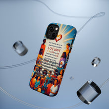 DistinctInk Tough Case for Apple iPhone, Compatible with MagSafe Charging - "Love: A Divine Gift - 1 John 4:7"