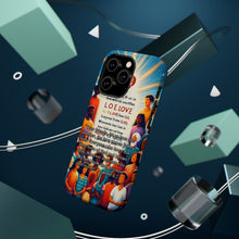 DistinctInk Tough Case for Apple iPhone, Compatible with MagSafe Charging - "Love: A Divine Gift - 1 John 4:7"