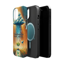 DistinctInk Tough Case for Apple iPhone, Compatible with MagSafe Charging - "We Love Because He First Loved Us" - 1 John 4:19