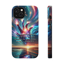 DistinctInk Tough Case for Apple iPhone, Compatible with MagSafe Charging - "The Divine Revelation: Psalm 19:1 Unveiling Heavenly Magnificence"