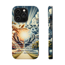 DistinctInk Tough Case for Apple iPhone, Compatible with MagSafe Charging - "The Promised Future: Jeremiah 29:11 - Plans of Prosperity"