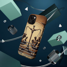 DistinctInk Tough Case for Apple iPhone, Compatible with MagSafe Charging - "1 Corinthians 1:27 - God's Surprising Choice of Foolishness"