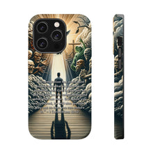 DistinctInk Tough Case for Apple iPhone, Compatible with MagSafe Charging - "1 Corinthians 10:13 - God's Faithfulness in Temptation"