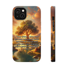 DistinctInk Tough Case for Apple iPhone, Compatible with MagSafe Charging - "Biblical Blessing: Good Health and Well-being in 3 John 1:2"