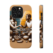 DistinctInk Tough Case for Apple iPhone, Compatible with MagSafe Charging - "Matthew 22:39 – Love Your Neighbor as Yourself"