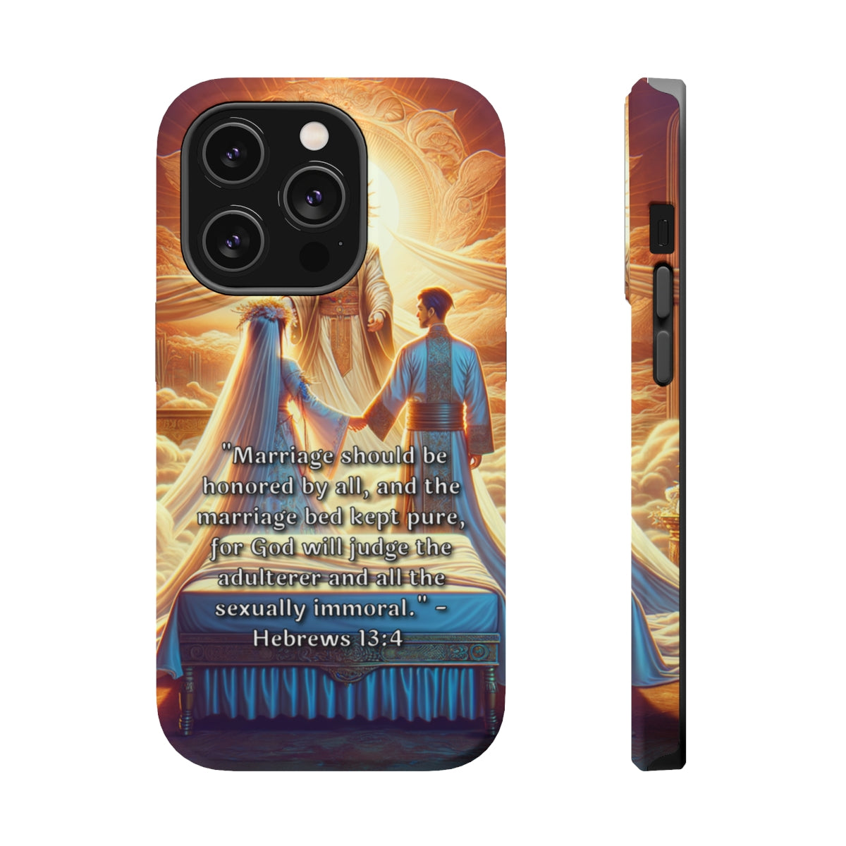 DistinctInk Tough Case for Apple iPhone, Compatible with MagSafe Charging - 