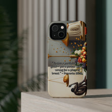 DistinctInk Tough Case for Apple iPhone, Compatible with MagSafe Charging - Partiality and Wrongdoing for Bread - Proverbs 28:21