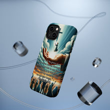 DistinctInk Tough Case for Apple iPhone, Compatible with MagSafe Charging - Ephesians 2:8 - Saved by Grace, Not Works