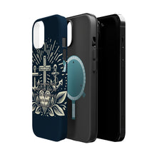 DistinctInk Tough Case for Apple iPhone, Compatible with MagSafe Charging - "The Greatest of All: Love - 1 Corinthians 13:13"