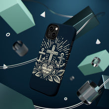 DistinctInk Tough Case for Apple iPhone, Compatible with MagSafe Charging - "The Greatest of All: Love - 1 Corinthians 13:13"