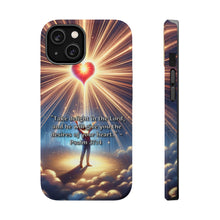 DistinctInk Tough Case for Apple iPhone, Compatible with MagSafe Charging - "Delighting in the Lord: The Promise of Psalm 37:4"