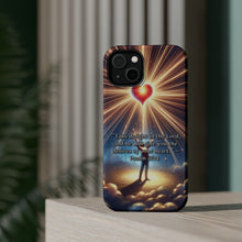 DistinctInk Tough Case for Apple iPhone, Compatible with MagSafe Charging - "Delighting in the Lord: The Promise of Psalm 37:4"
