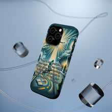 DistinctInk Tough Case for Apple iPhone, Compatible with MagSafe Charging - "Proverbs 3:5: Trust in the Lord, Rely on Him"