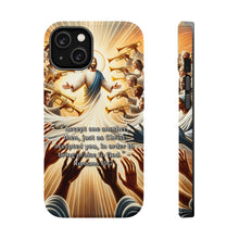 DistinctInk Tough Case for Apple iPhone, Compatible with MagSafe Charging - "Accepting One Another: A Reflection on Romans 15:7"