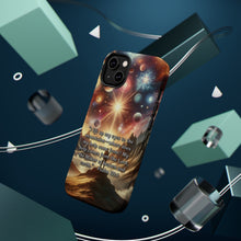 DistinctInk Tough Case for Apple iPhone, Compatible with MagSafe Charging - "Seeking Help: Psalm 121:1 - Eyes on Mountains"