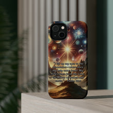 DistinctInk Tough Case for Apple iPhone, Compatible with MagSafe Charging - "Seeking Help: Psalm 121:1 - Eyes on Mountains"