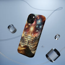 DistinctInk Tough Case for Apple iPhone, Compatible with MagSafe Charging - "Seeking Help: Psalm 121:1 - Eyes on Mountains"