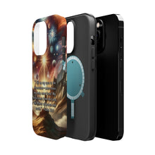 DistinctInk Tough Case for Apple iPhone, Compatible with MagSafe Charging - "Seeking Help: Psalm 121:1 - Eyes on Mountains"