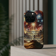 DistinctInk Tough Case for Apple iPhone, Compatible with MagSafe Charging - "Seeking Help: Psalm 121:1 - Eyes on Mountains"