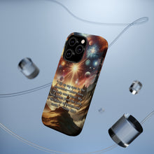 DistinctInk Tough Case for Apple iPhone, Compatible with MagSafe Charging - "Seeking Help: Psalm 121:1 - Eyes on Mountains"