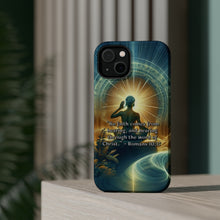 DistinctInk Tough Case for Apple iPhone, Compatible with MagSafe Charging - "Romans 10:17 - Faith through hearing the word of Christ."