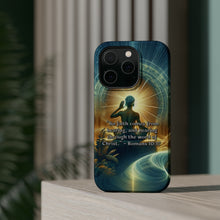 DistinctInk Tough Case for Apple iPhone, Compatible with MagSafe Charging - "Romans 10:17 - Faith through hearing the word of Christ."