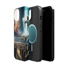 DistinctInk Tough Case for Apple iPhone, Compatible with MagSafe Charging - "Foolishness to the Perishing, Power to the Saved: 1 Corinthians 1:18"