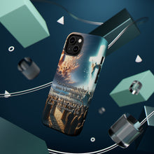 DistinctInk Tough Case for Apple iPhone, Compatible with MagSafe Charging - "Foolishness to the Perishing, Power to the Saved: 1 Corinthians 1:18"