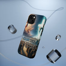 DistinctInk Tough Case for Apple iPhone, Compatible with MagSafe Charging - "Foolishness to the Perishing, Power to the Saved: 1 Corinthians 1:18"