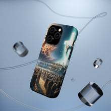 DistinctInk Tough Case for Apple iPhone, Compatible with MagSafe Charging - "Foolishness to the Perishing, Power to the Saved: 1 Corinthians 1:18"