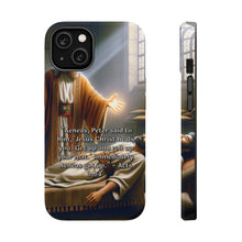 DistinctInk Tough Case for Apple iPhone, Compatible with MagSafe Charging - "Aeneas' Healing: Acts 9:34 - Jesus' Miraculous Power Demonstrated"