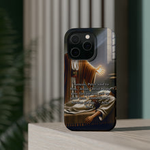 DistinctInk Tough Case for Apple iPhone, Compatible with MagSafe Charging - "Aeneas' Healing: Acts 9:34 - Jesus' Miraculous Power Demonstrated"