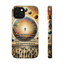 DistinctInk Tough Case for Apple iPhone, Compatible with MagSafe Charging - Acts 17:26 - God's Design: Nations, Times, and Boundaries
