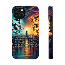 DistinctInk Tough Case for Apple iPhone, Compatible with MagSafe Charging - "Redemption and Purification: Titus 2:14 Scripture Reflection"
