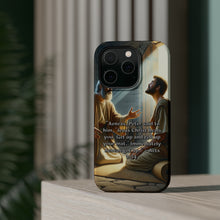 DistinctInk Tough Case for Apple iPhone, Compatible with MagSafe Charging - "Aeneas Rises: Acts 9:34 - A Miracle of Healing"