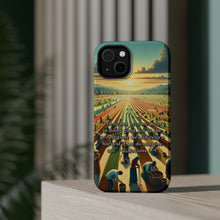 DistinctInk Tough Case for Apple iPhone, Compatible with MagSafe Charging - "Do Not Grow Weary: Galatians 6:9 Encourages Perseverance"