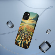 DistinctInk Tough Case for Apple iPhone, Compatible with MagSafe Charging - "Do Not Grow Weary: Galatians 6:9 Encourages Perseverance"