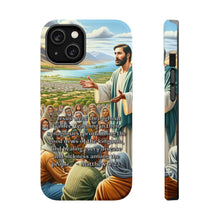 DistinctInk Tough Case for Apple iPhone, Compatible with MagSafe Charging - Jesus' Ministry: Teaching, Proclaiming, Healing - Matthew 4:23