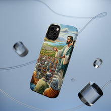DistinctInk Tough Case for Apple iPhone, Compatible with MagSafe Charging - Jesus' Ministry: Teaching, Proclaiming, Healing - Matthew 4:23