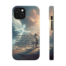 DistinctInk Tough Case for Apple iPhone, Compatible with MagSafe Charging - "The Spirit's Intercession: Romans 8:26 - Wordless Groans"