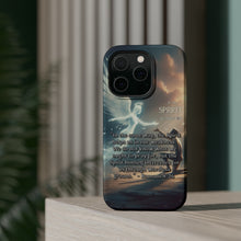 DistinctInk Tough Case for Apple iPhone, Compatible with MagSafe Charging - "The Spirit's Intercession: Romans 8:26 - Wordless Groans"