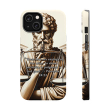 DistinctInk Tough Case for Apple iPhone, Compatible with MagSafe Charging - "To Show Partiality in Judgment is Not Good" - Proverbs 24:23