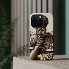 DistinctInk Tough Case for Apple iPhone, Compatible with MagSafe Charging - "To Show Partiality in Judgment is Not Good" - Proverbs 24:23